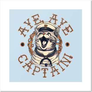 Aye Aye Captain. Sailor Cat Posters and Art